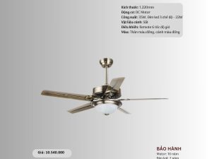 Quạt trần đèn 5 cánh kim loại HS-QT48011